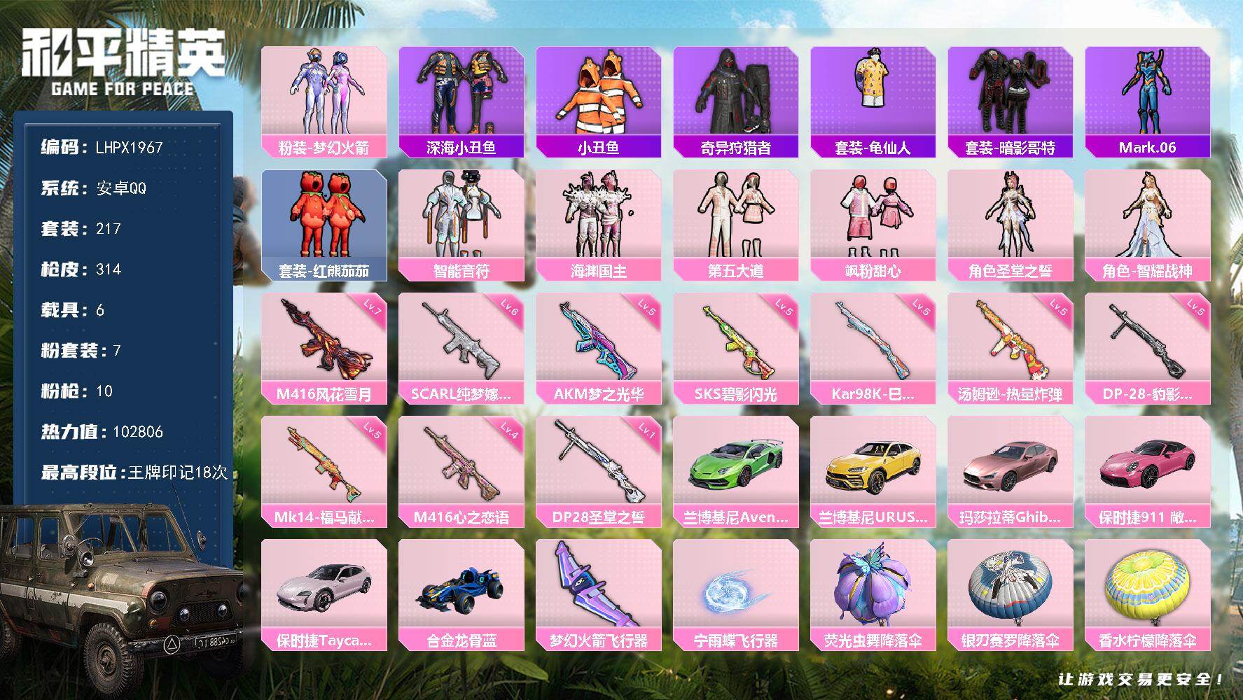 HPLX4148423和平精英账号详情图16