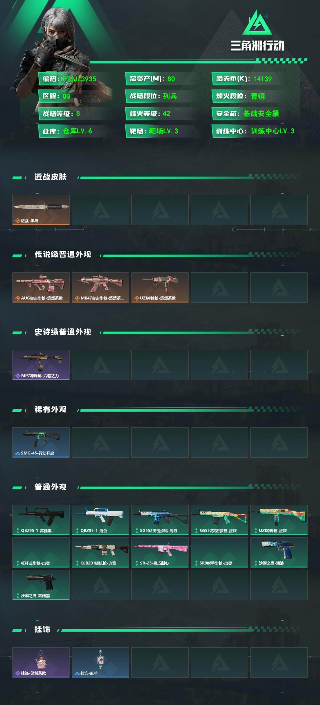 SJZQM482989三角洲行动账号详情图3