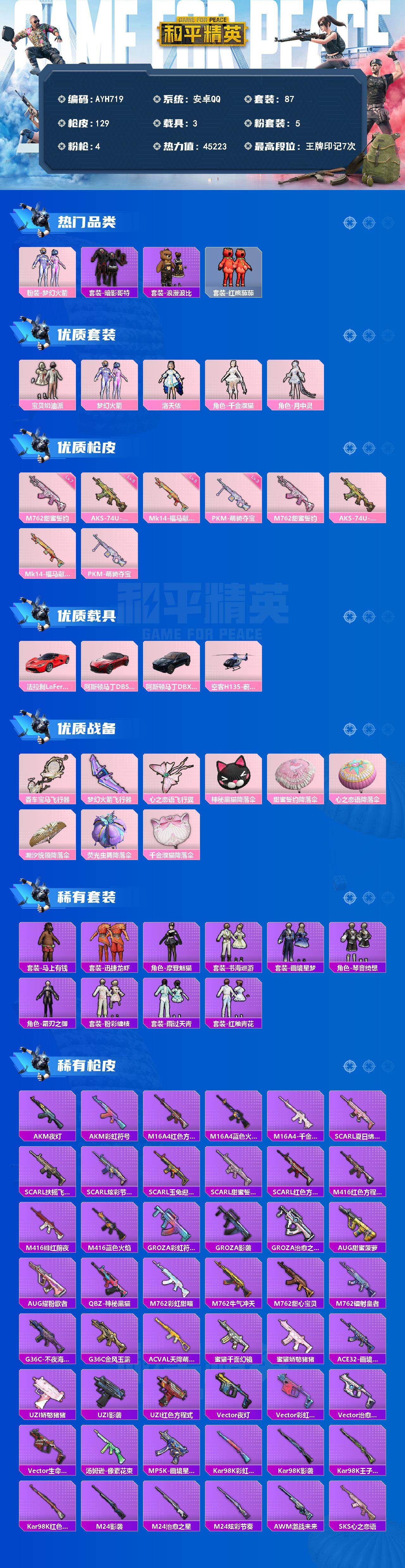 HPLE4152005和平精英账号详情图2