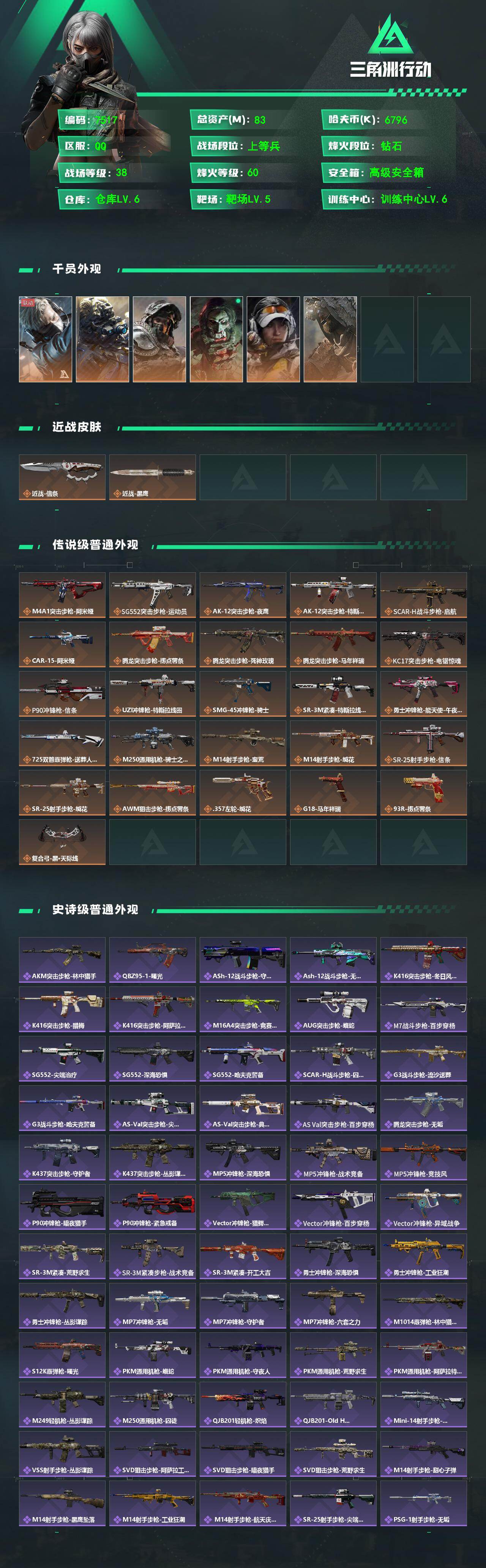 SJZCMW492193三角洲行动账号详情图2 SJZCMW492193三角洲行动账号详情图2