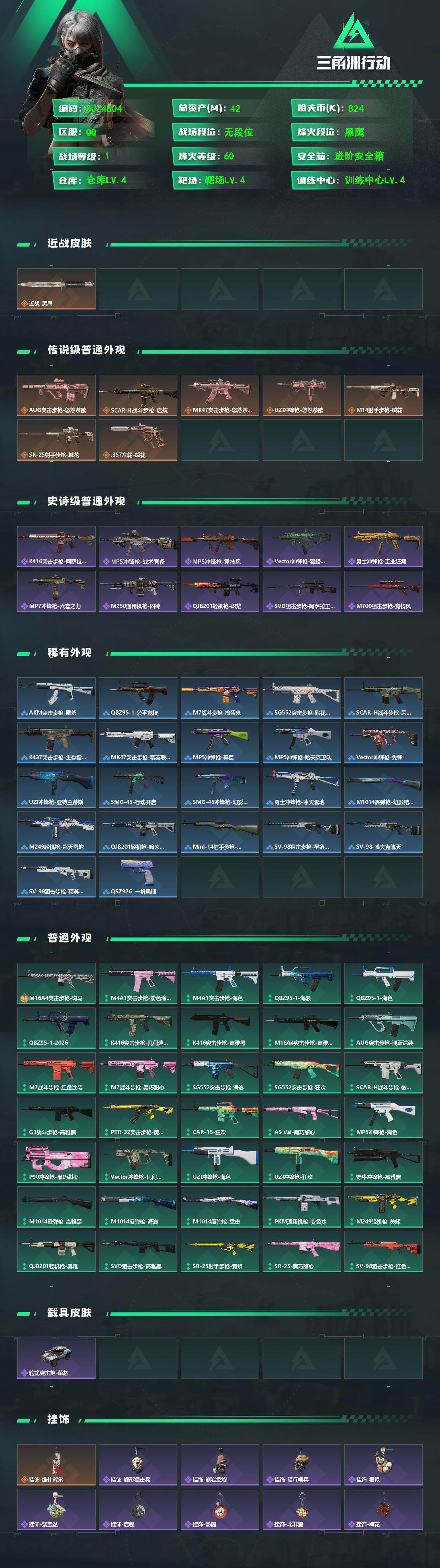 SJZEY484288三角洲行动账号详情图2 SJZEY484288三角洲行动账号详情图2