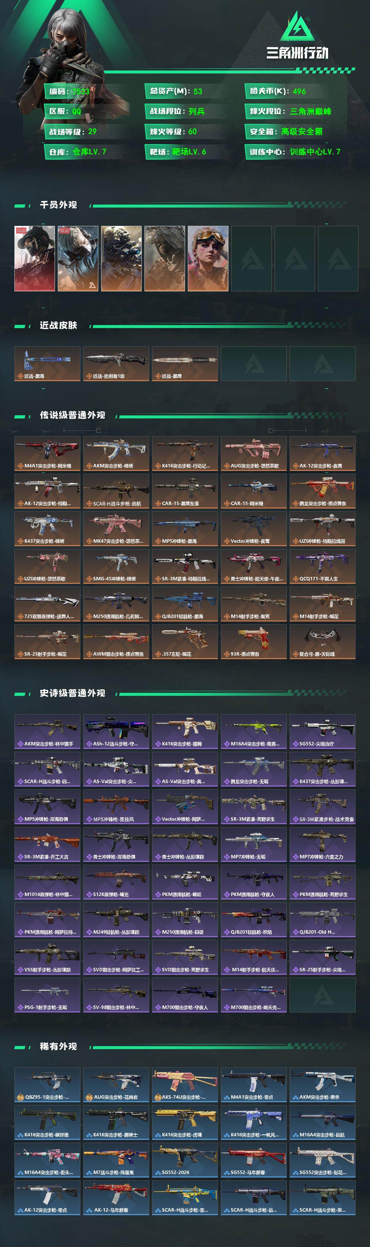 SJZCMW492336三角洲行动账号详情图2