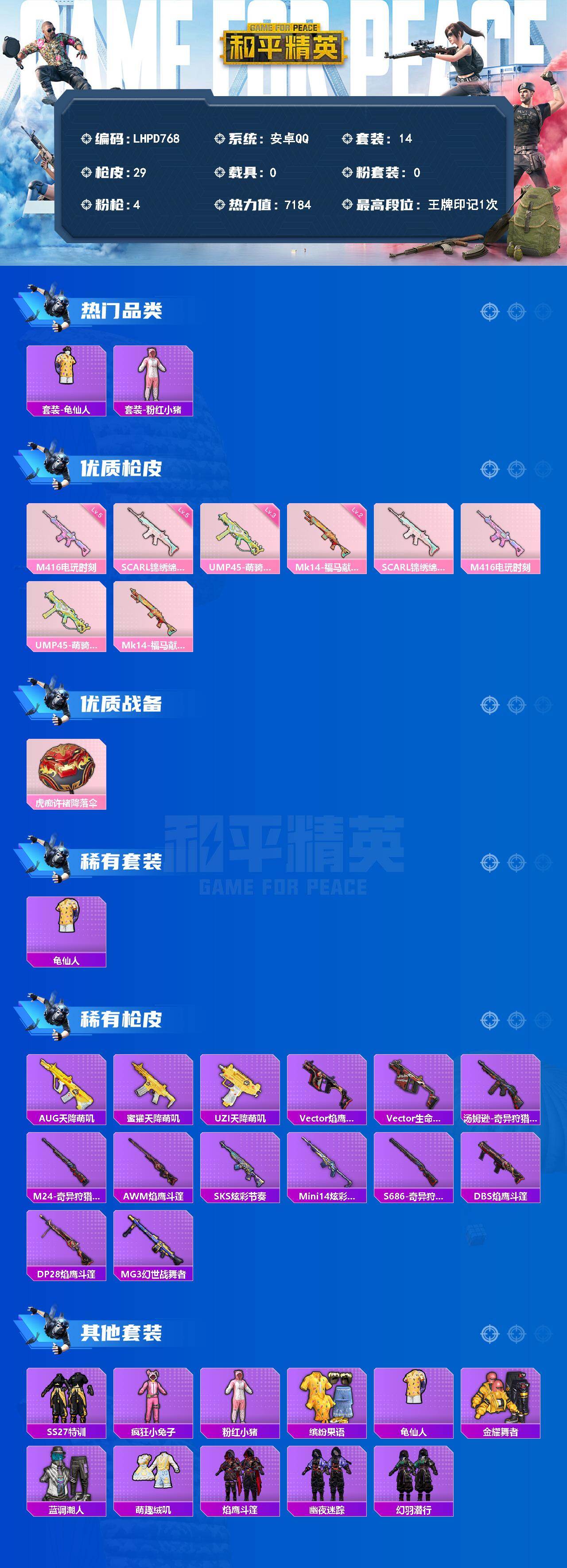 HPLE4151829和平精英账号详情图2