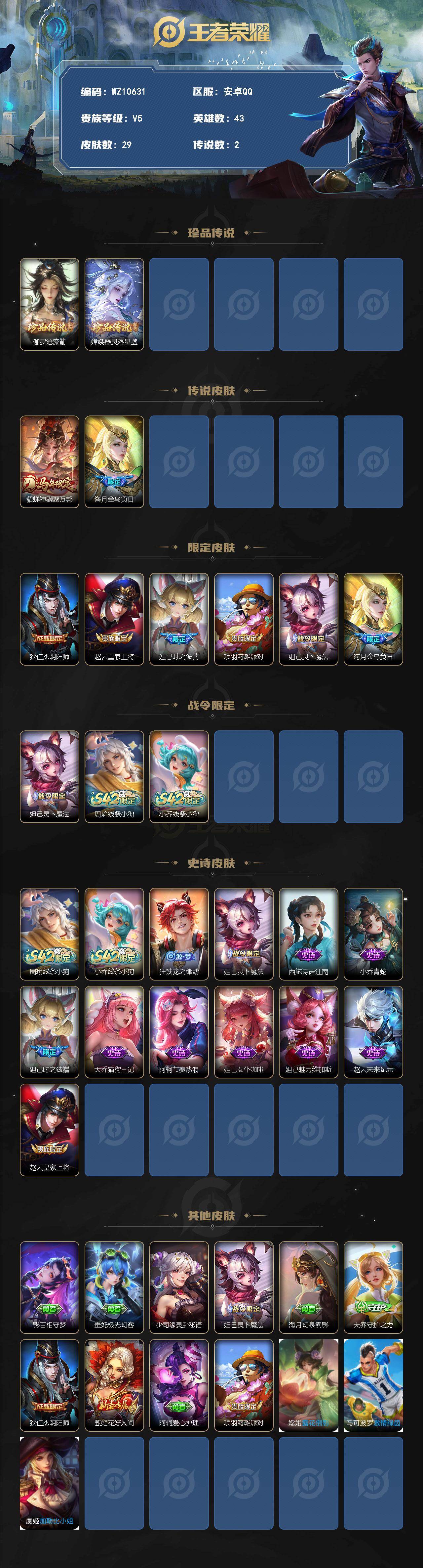 WZXS4285135王者荣耀账号详情图2