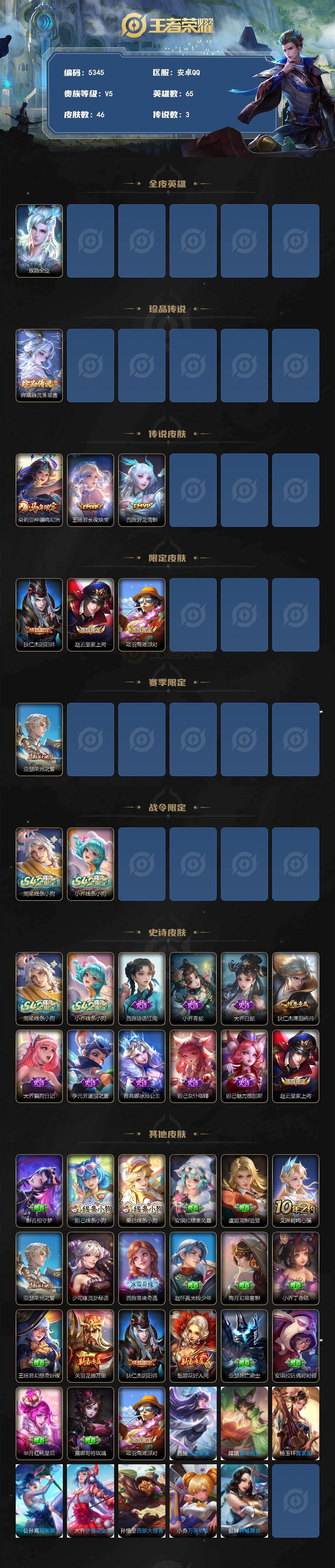 WZJZ4270286王者荣耀账号详情图2 WZJZ4270286王者荣耀账号详情图2