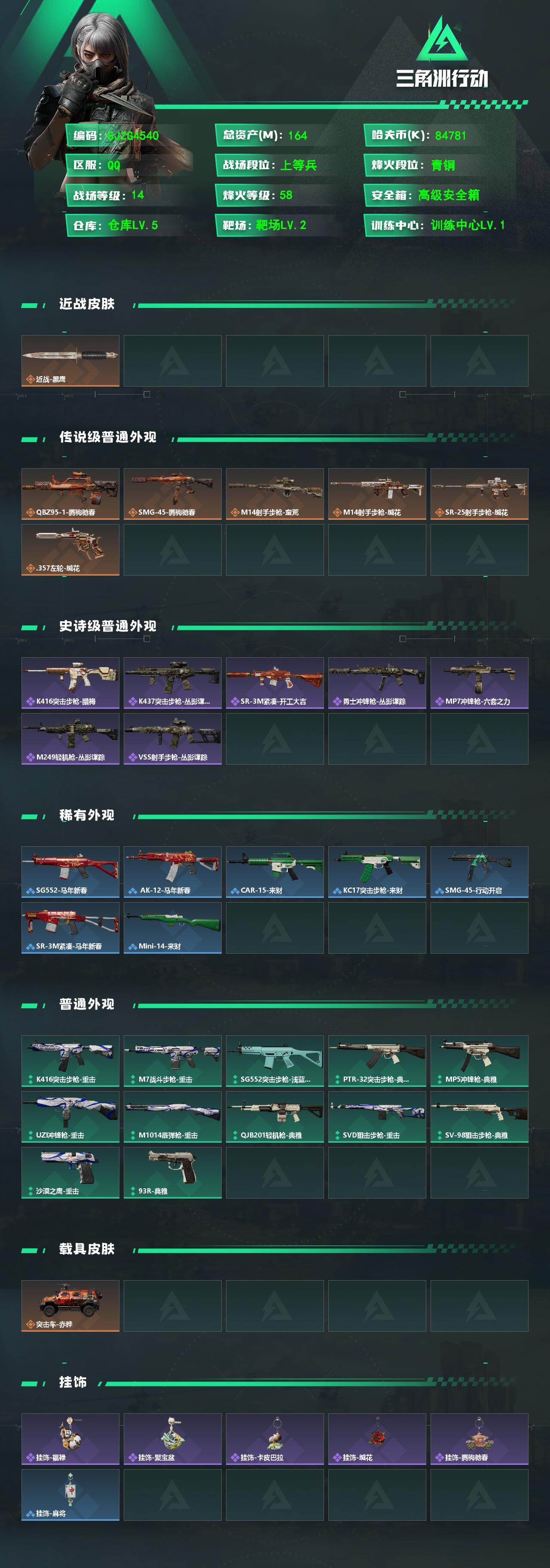 SJZQM483323三角洲行动账号详情图3