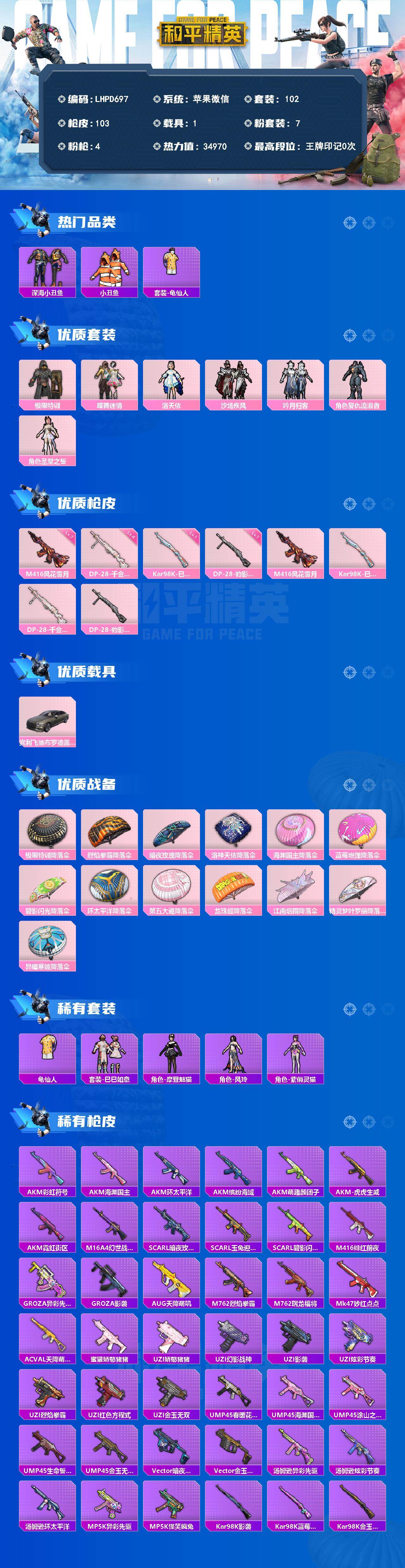 HPLX4151837和平精英账号详情图2