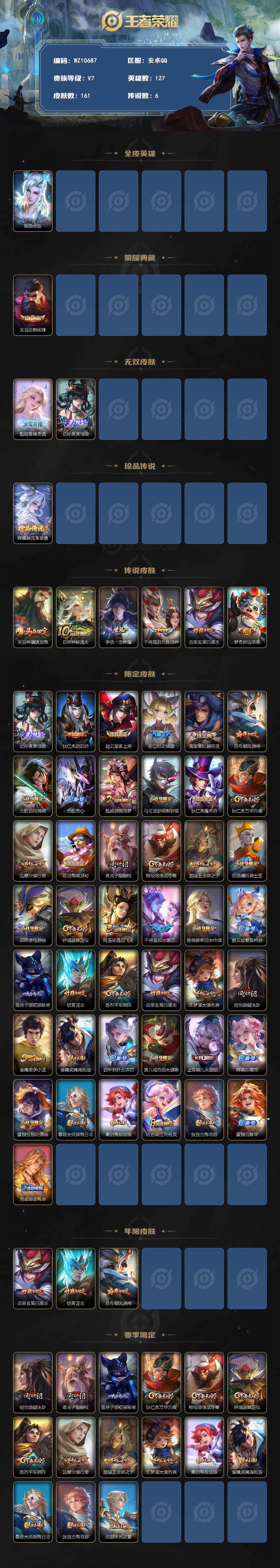 WZXS4288041王者荣耀账号详情图2