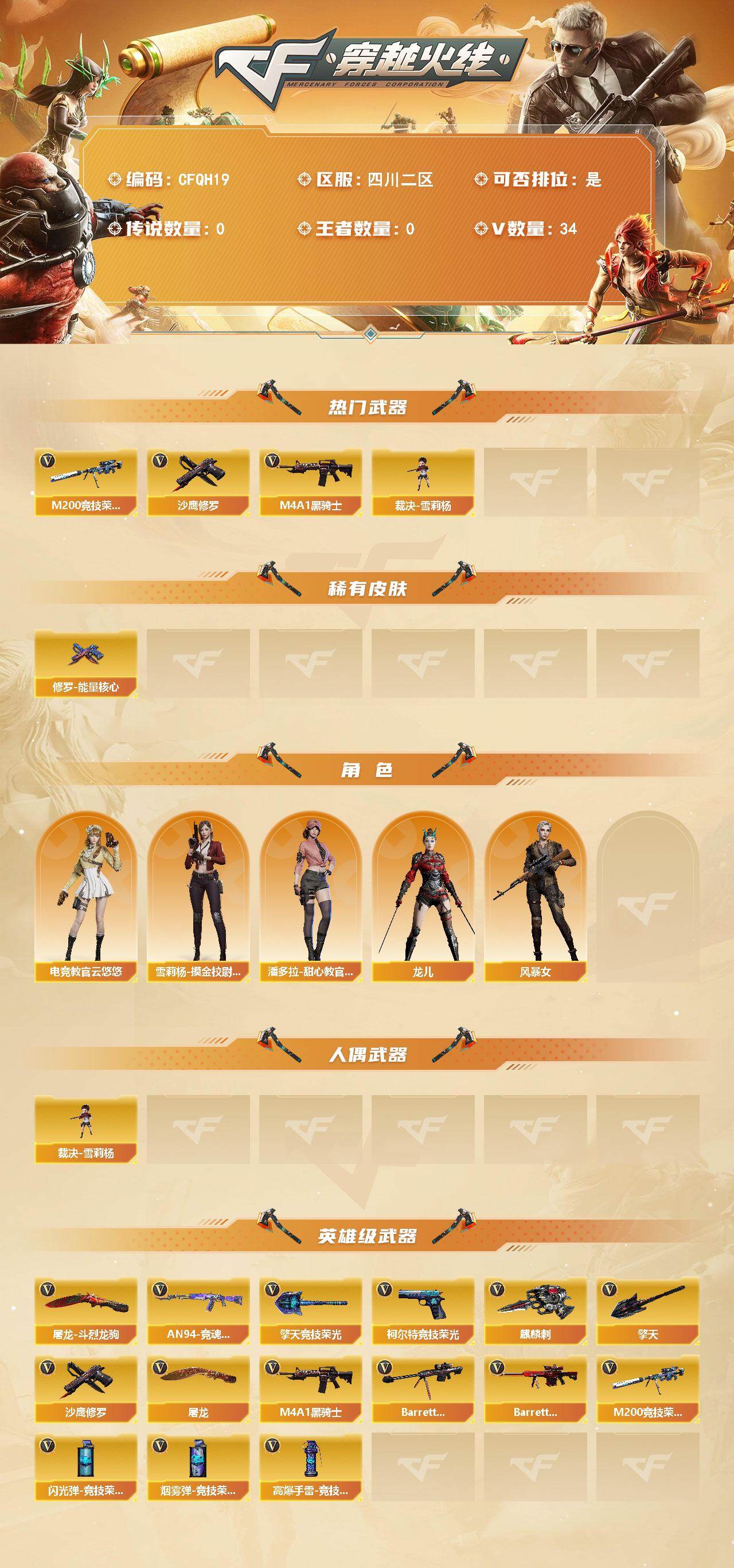 CFQM467472穿越火线账号详情图3