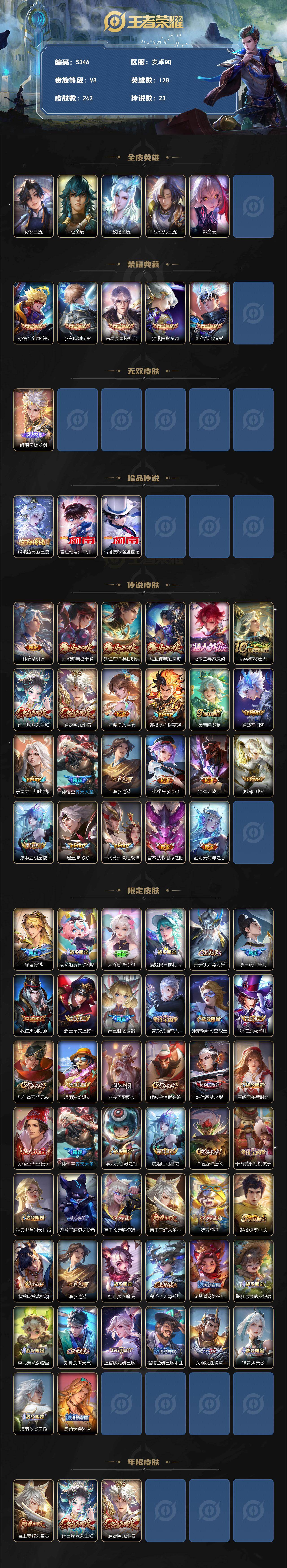 WZQM4270287王者荣耀账号详情图3