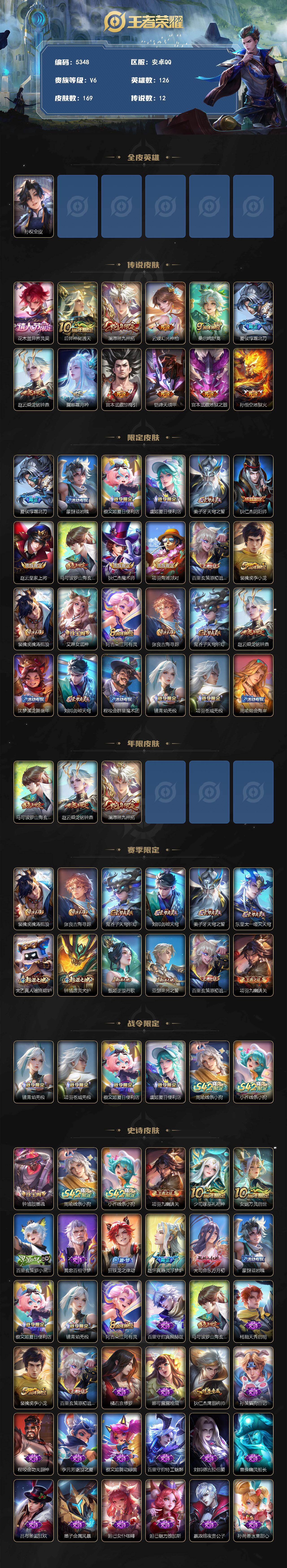 WZJZ4270293王者荣耀账号详情图2