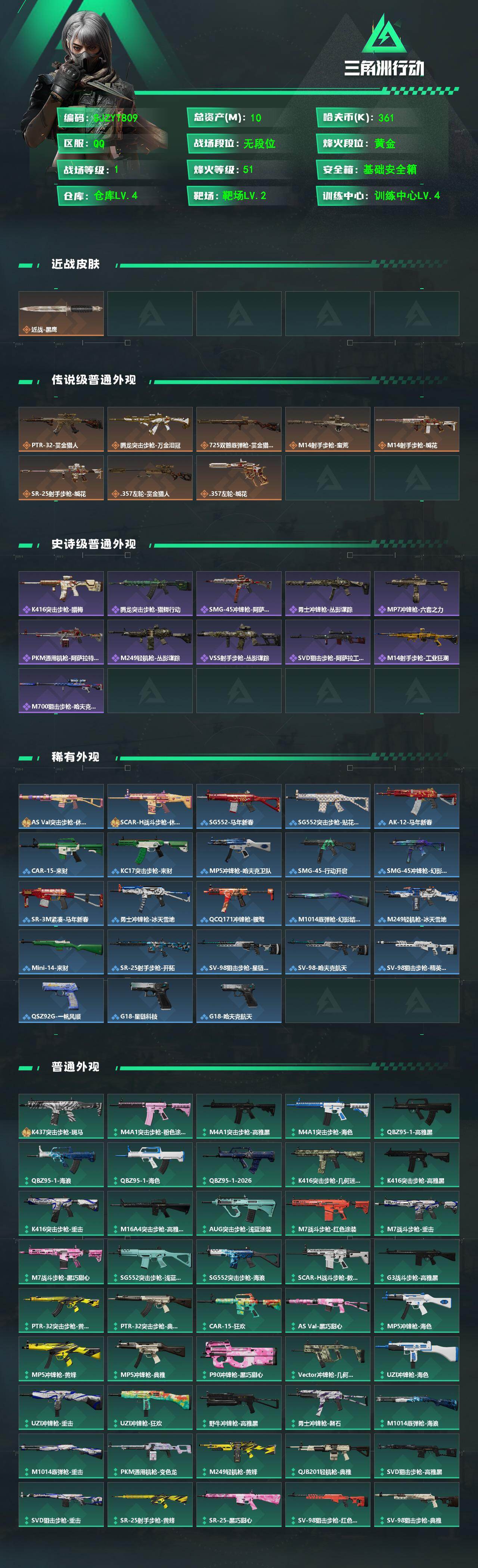 SJZEY483788三角洲行动账号详情图2