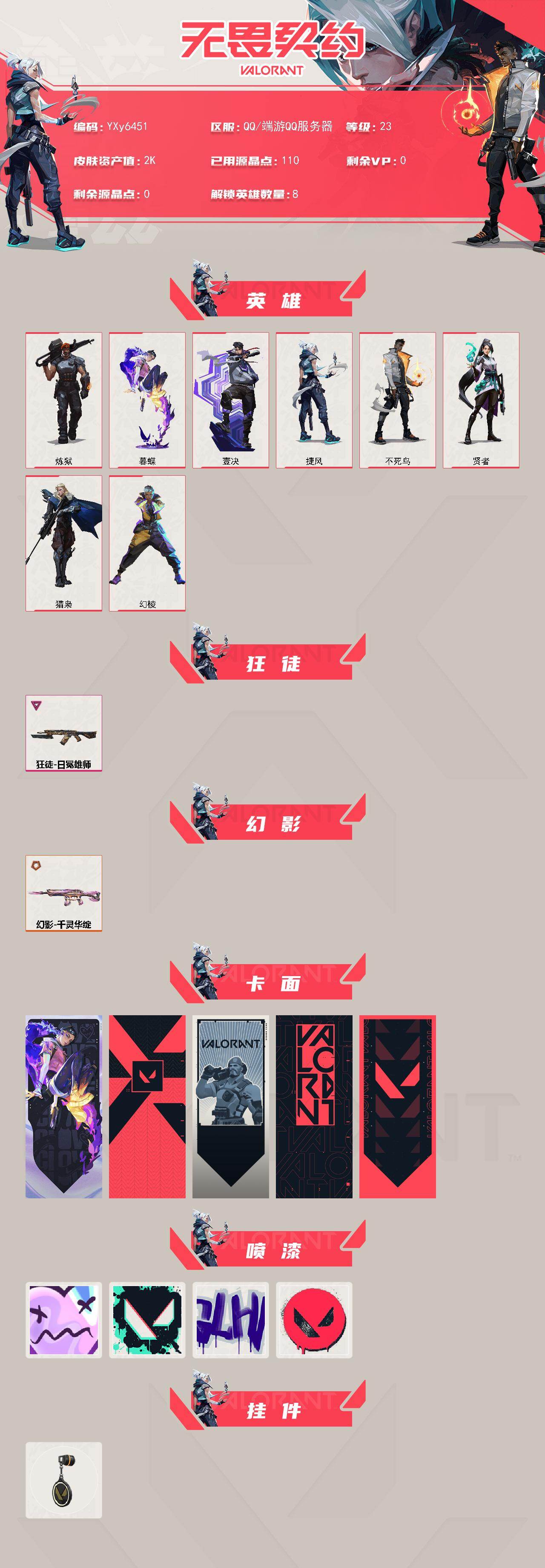 WWQLX426897无畏契约账号详情图2