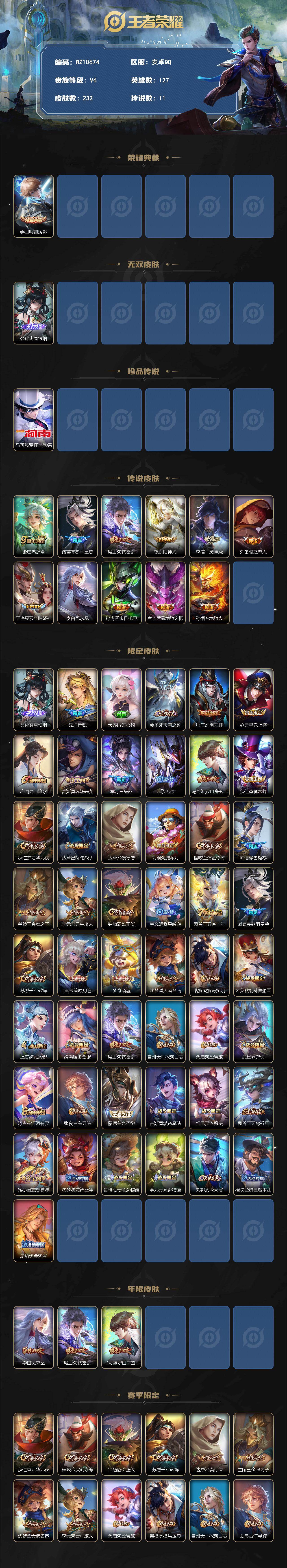 WZXS4287640王者荣耀账号详情图2