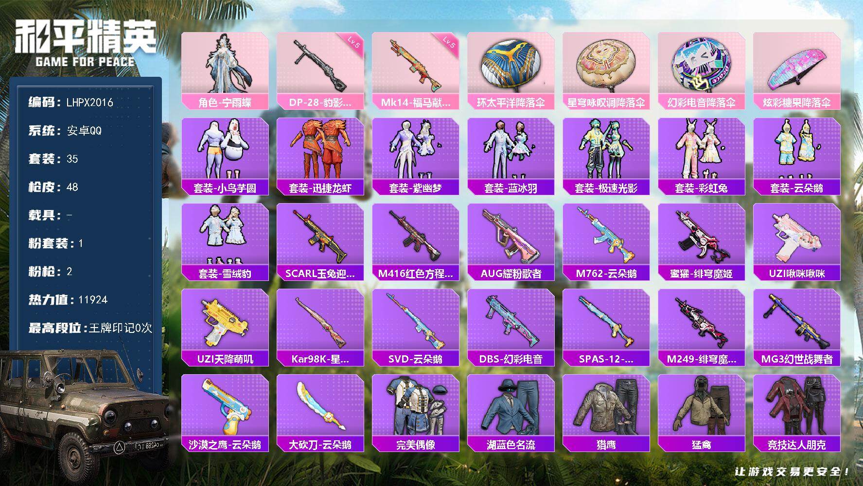 HPLX4153187和平精英账号详情图12