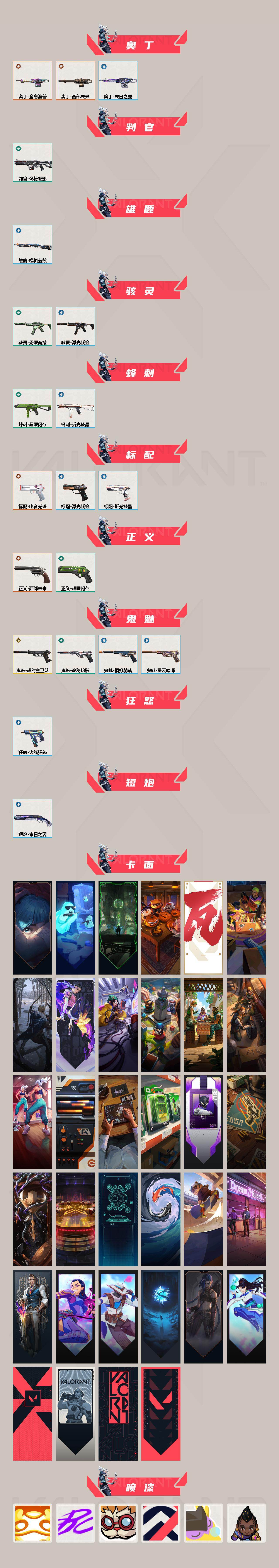 【套装】：2025全球冠军赛套装，2022全球冠军赛套装，滋滋X特攻队套装，西部未来套装
【英雄】：幻棱，炼狱，维斯，暮蝶，钛狐，壹决，铁臂，捷风，雷兹，幽影，不死鸟，贤者，猎枭，蝰蛇，零，芮娜，奇