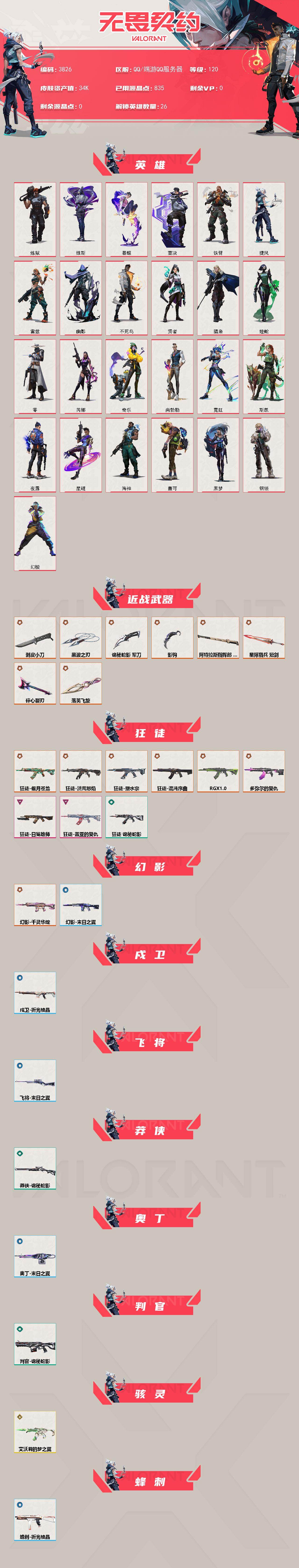 WWQXL426767无畏契约账号详情图2