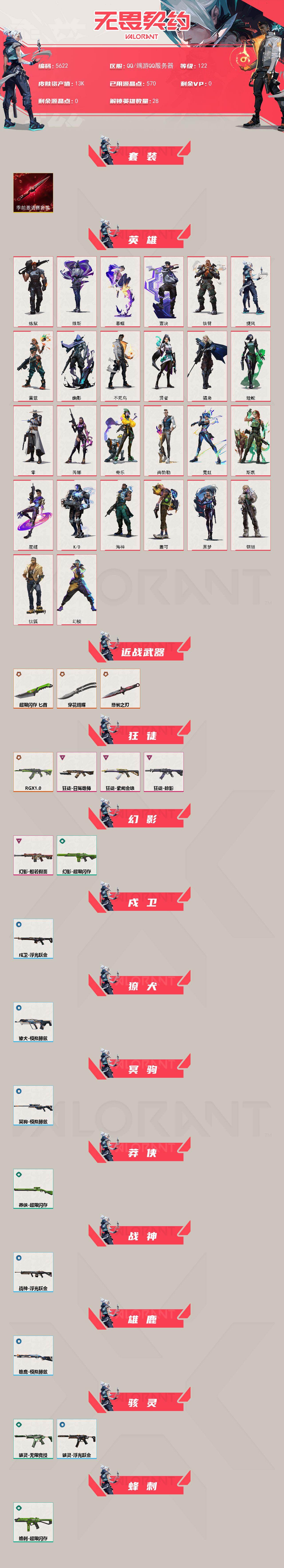 WWQLX426134无畏契约账号详情图2