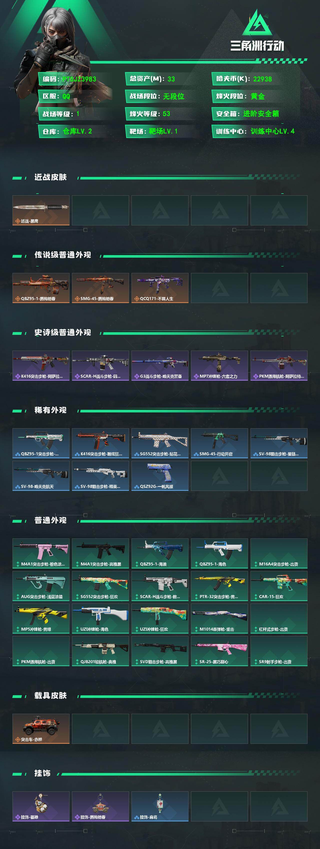 SJZCMW493175三角洲行动账号详情图2 SJZCMW493175三角洲行动账号详情图2