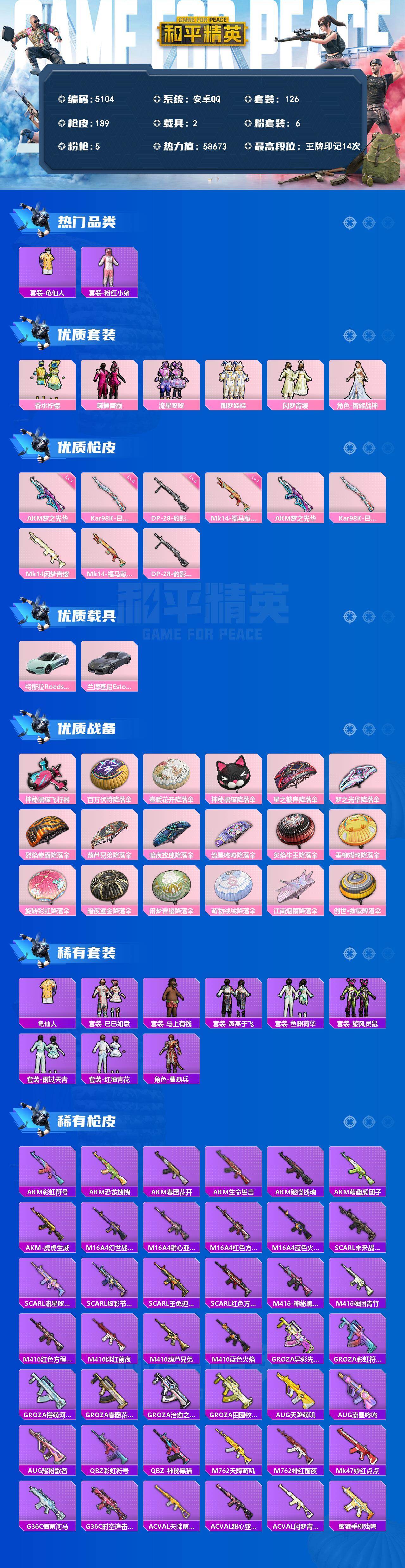 HPLX4152266和平精英账号详情图2