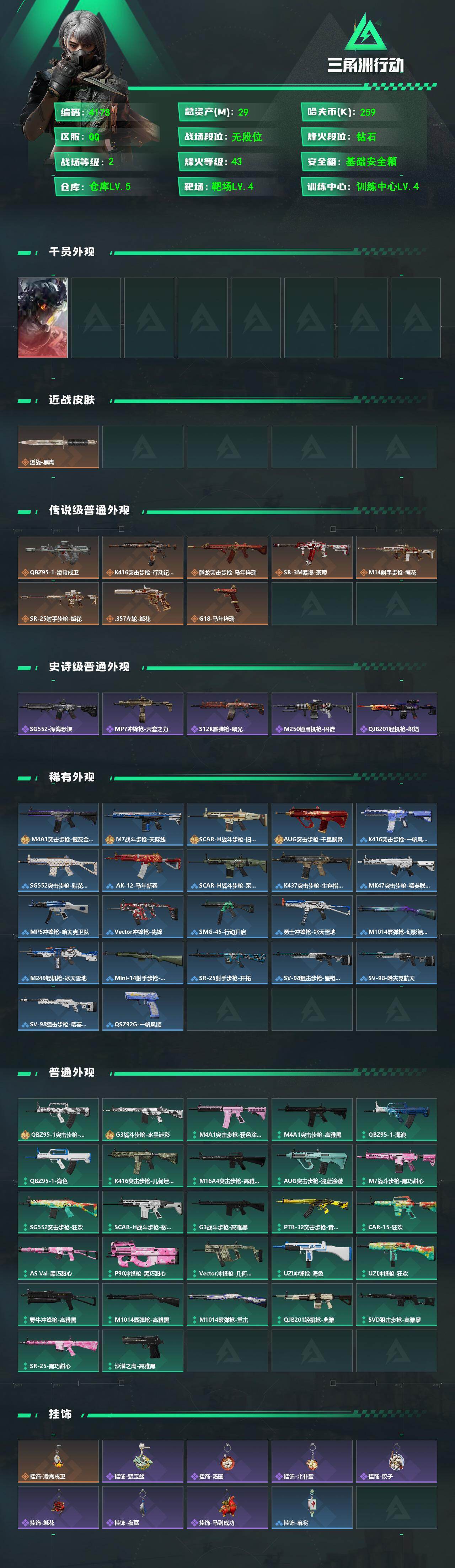 SJZPX490528三角洲行动账号详情图4