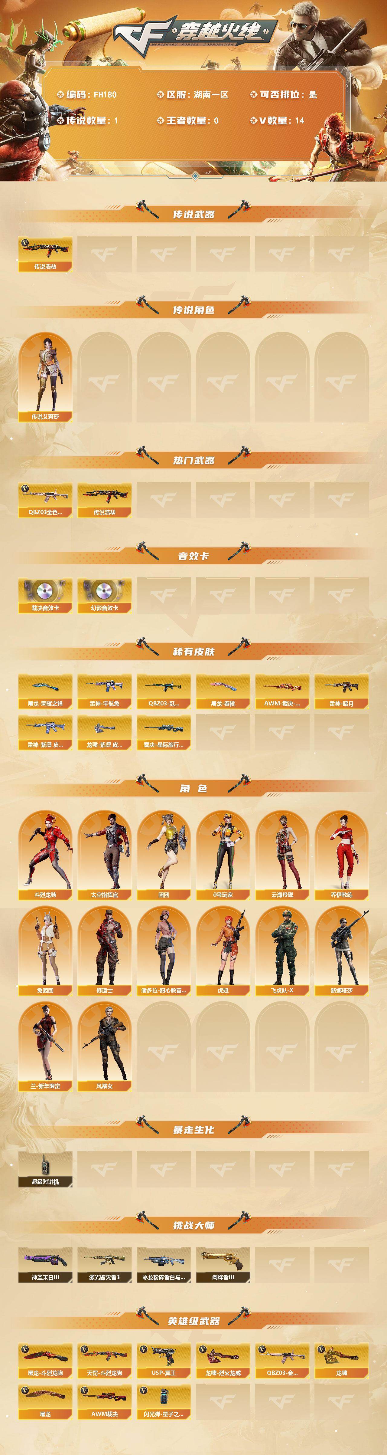 CFQM467694穿越火线账号详情图3 CFQM467694穿越火线账号详情图3