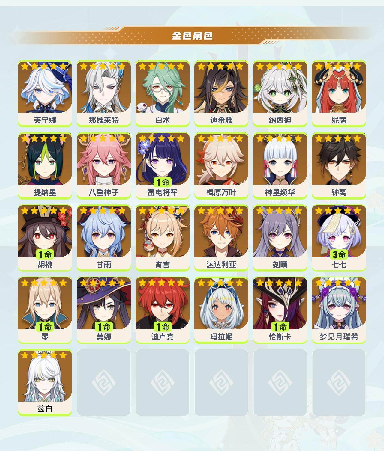 YSEY43943原神账号详情图2