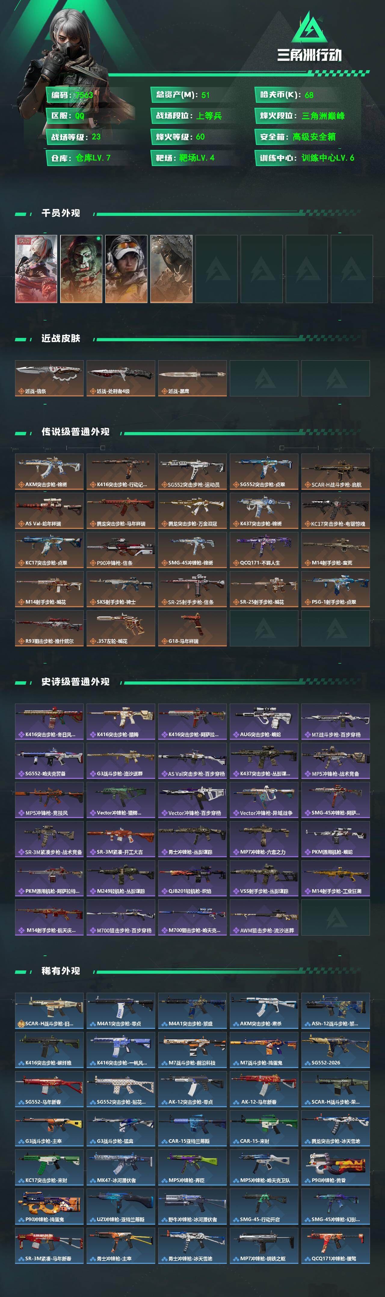 SJZCMW493071三角洲行动账号详情图2 SJZCMW493071三角洲行动账号详情图2