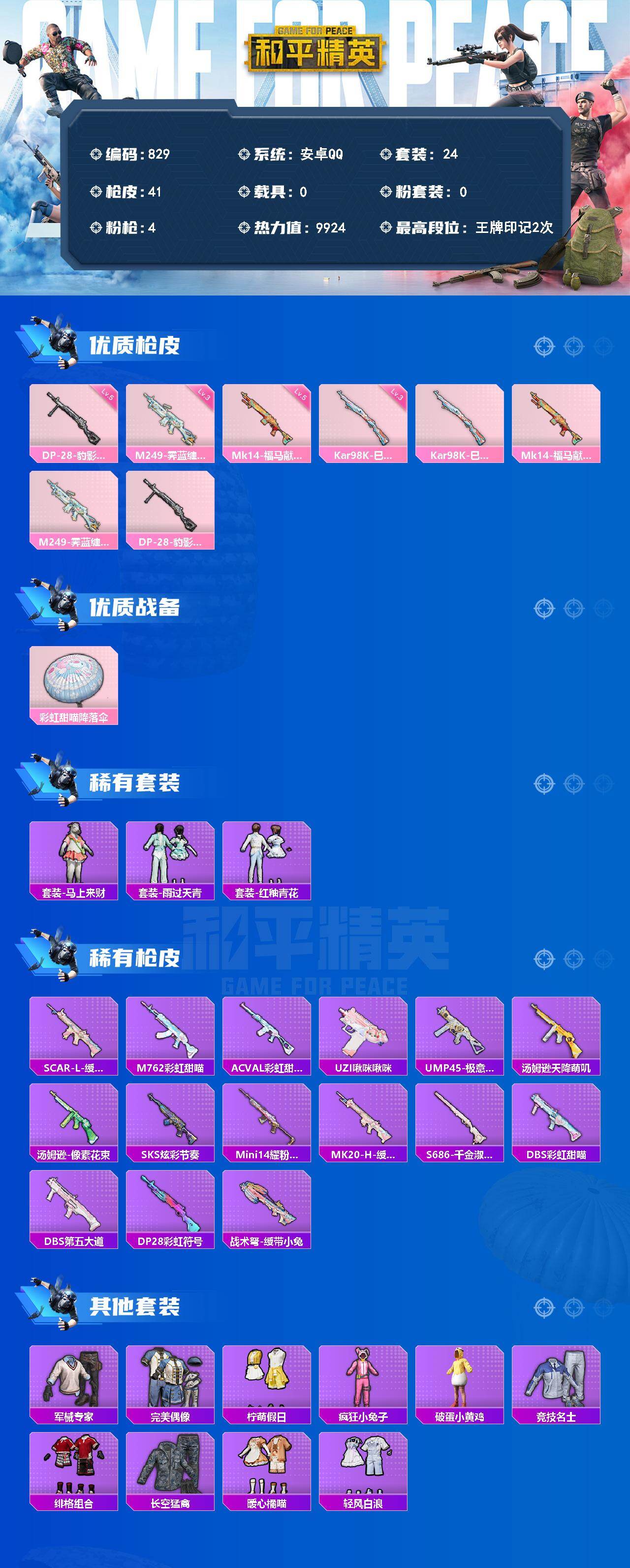 HPJZ4151767和平精英账号详情图2