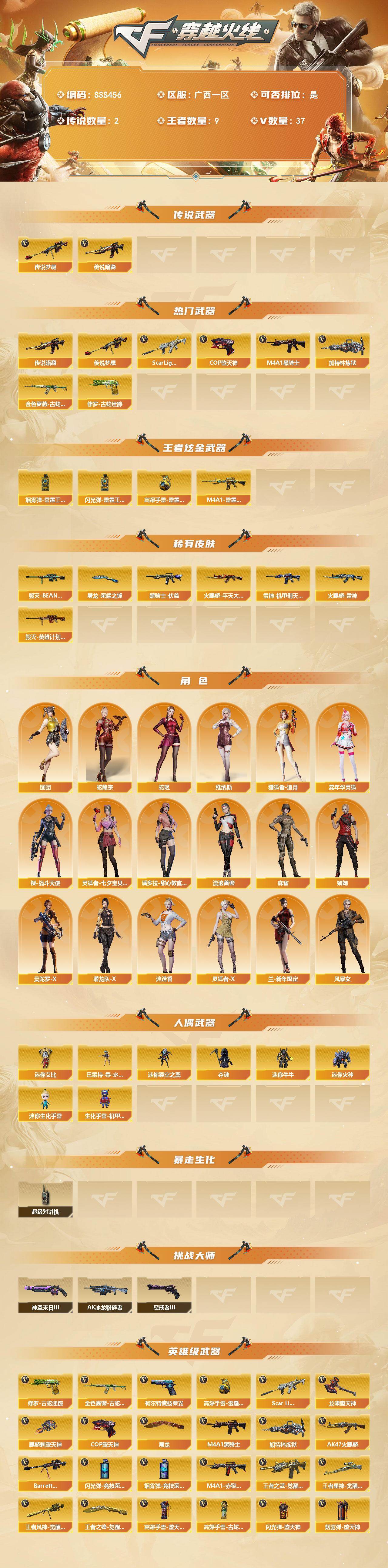 CFLX467885穿越火线账号详情图2