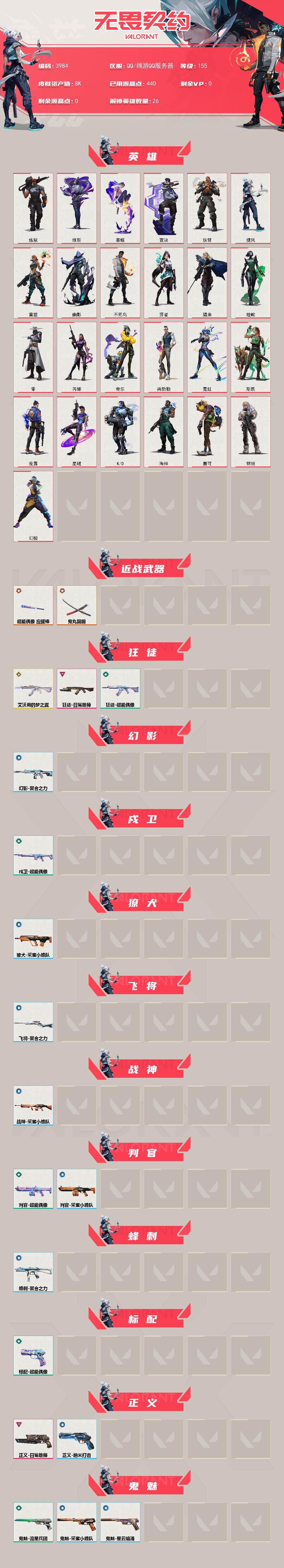 WWQXL426310无畏契约账号详情图2