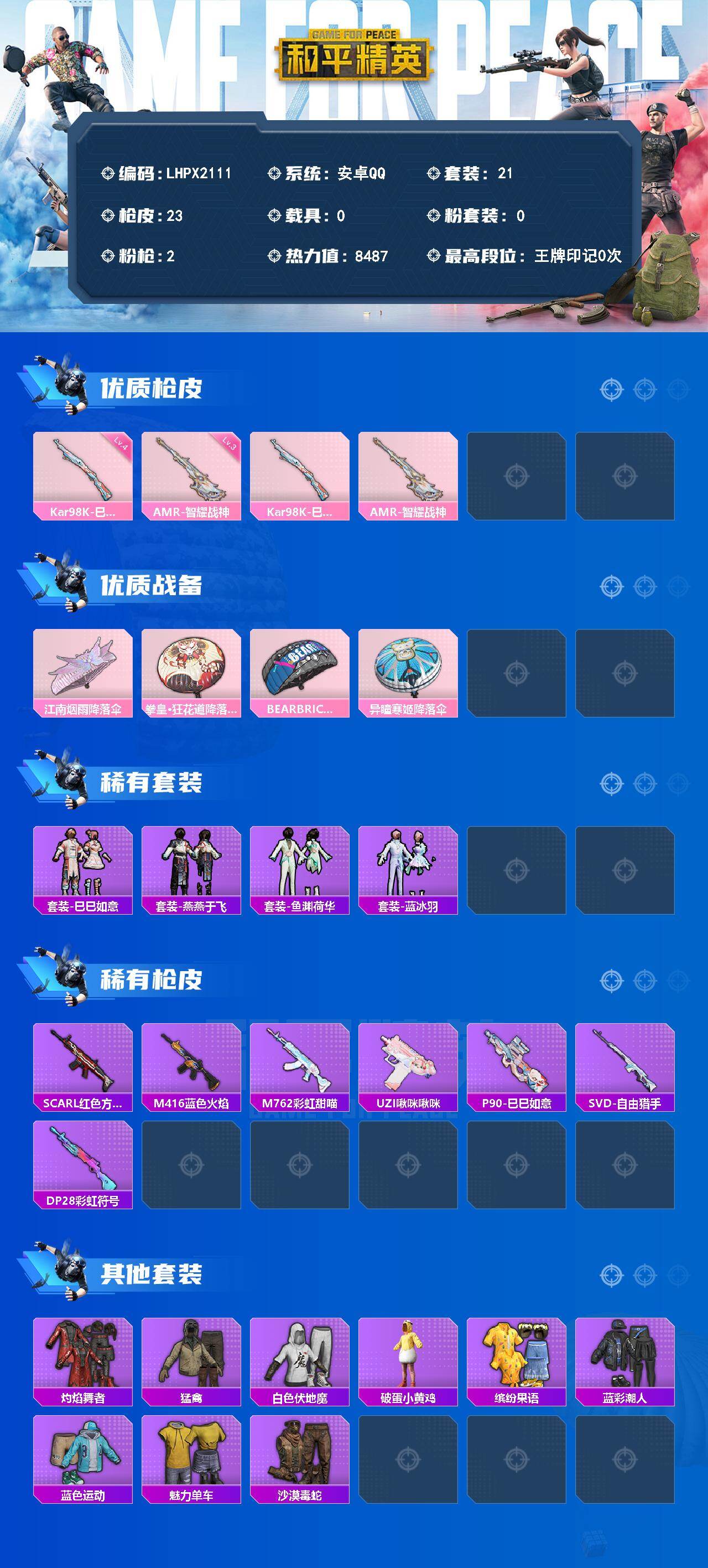 HPLX4157265和平精英账号详情图2