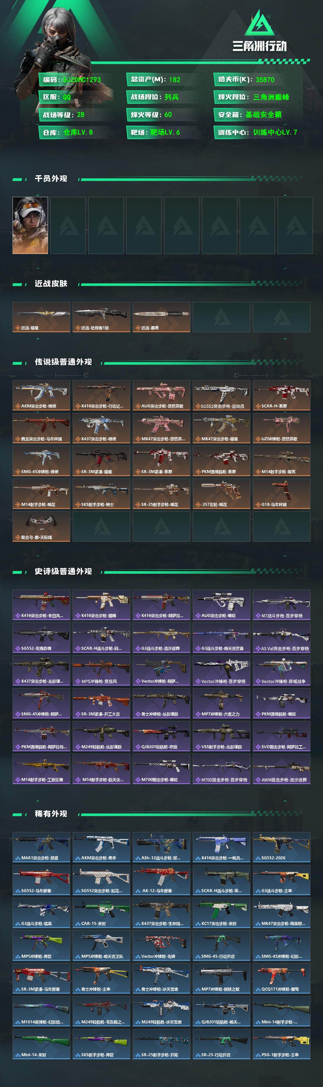 SJZQM4109406三角洲行动账号详情图3