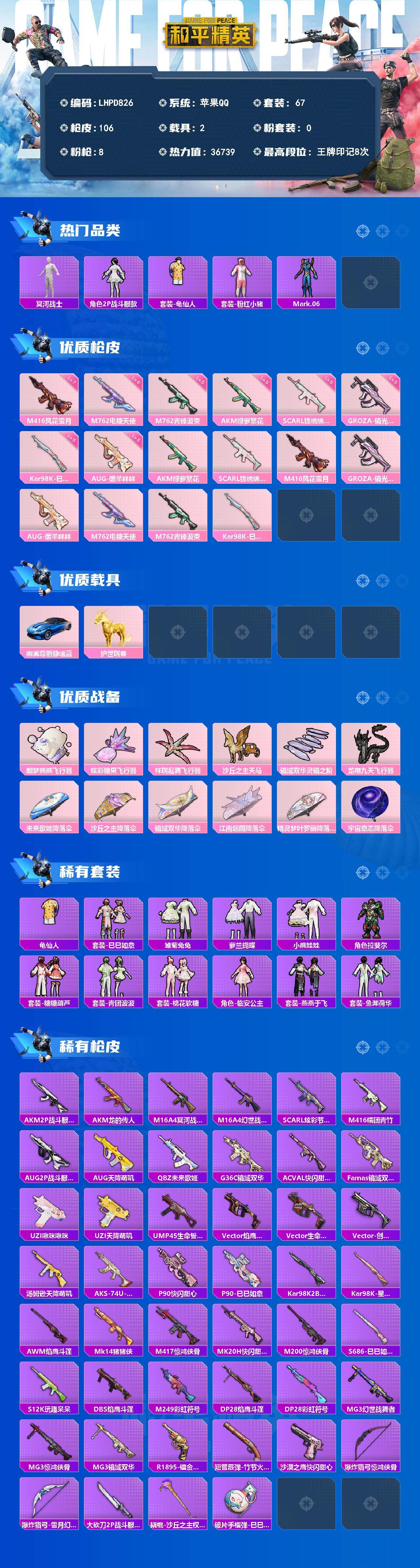 HPLE4154176和平精英账号详情图2