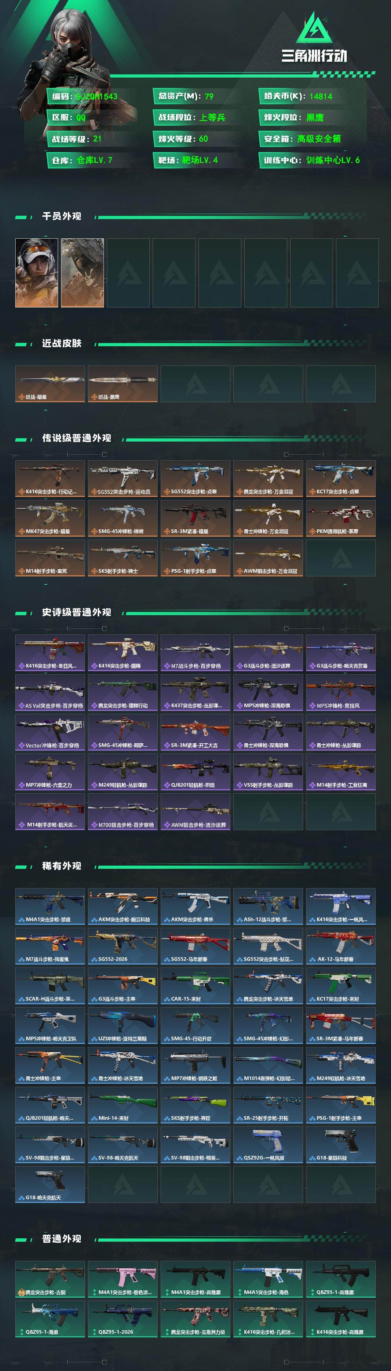 SJZEY486175三角洲行动账号详情图2