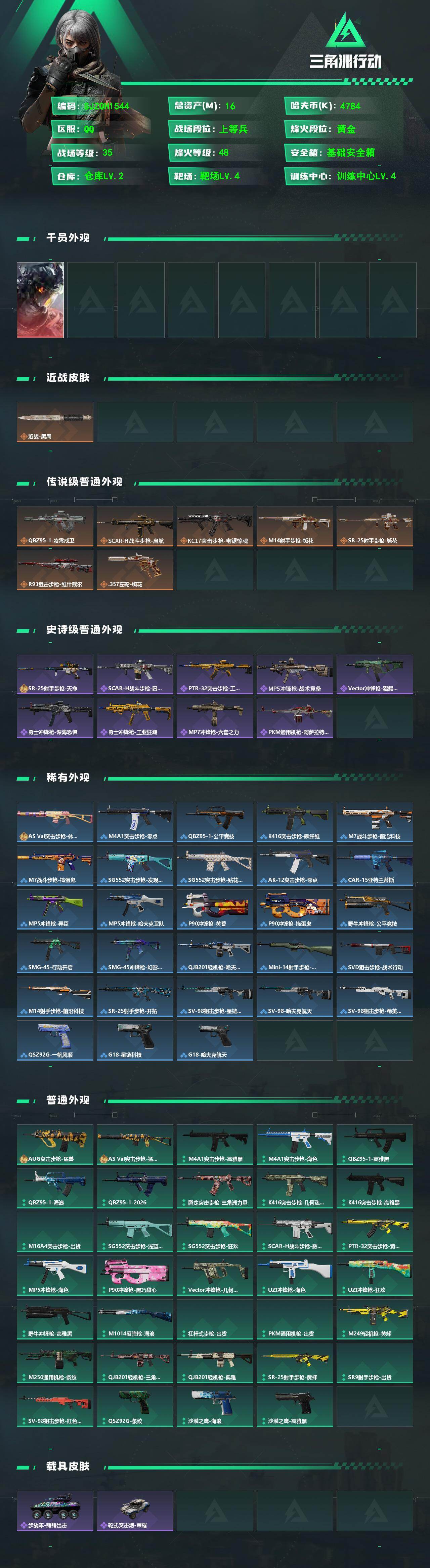 SJZEY486177三角洲行动账号详情图2