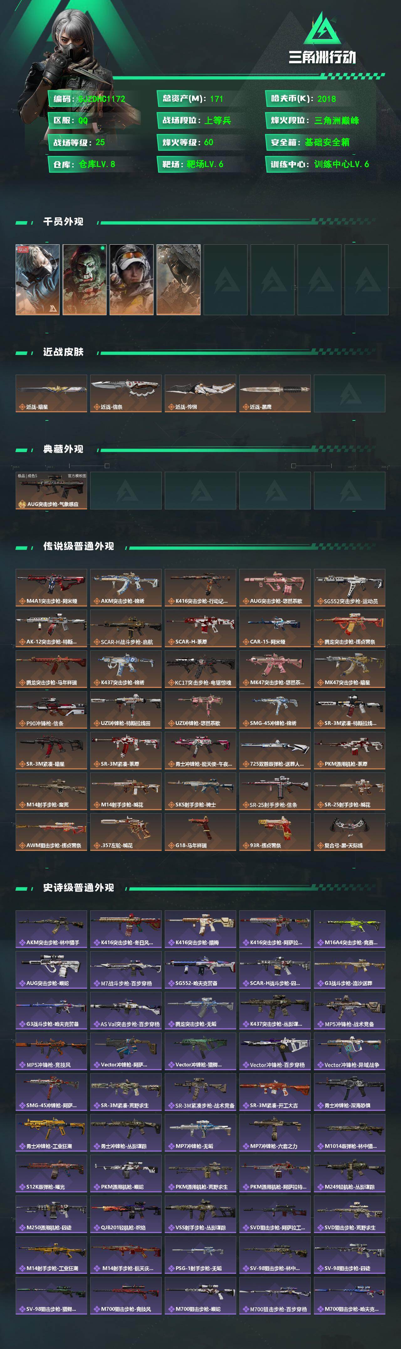 SJZQM4109512三角洲行动账号详情图3