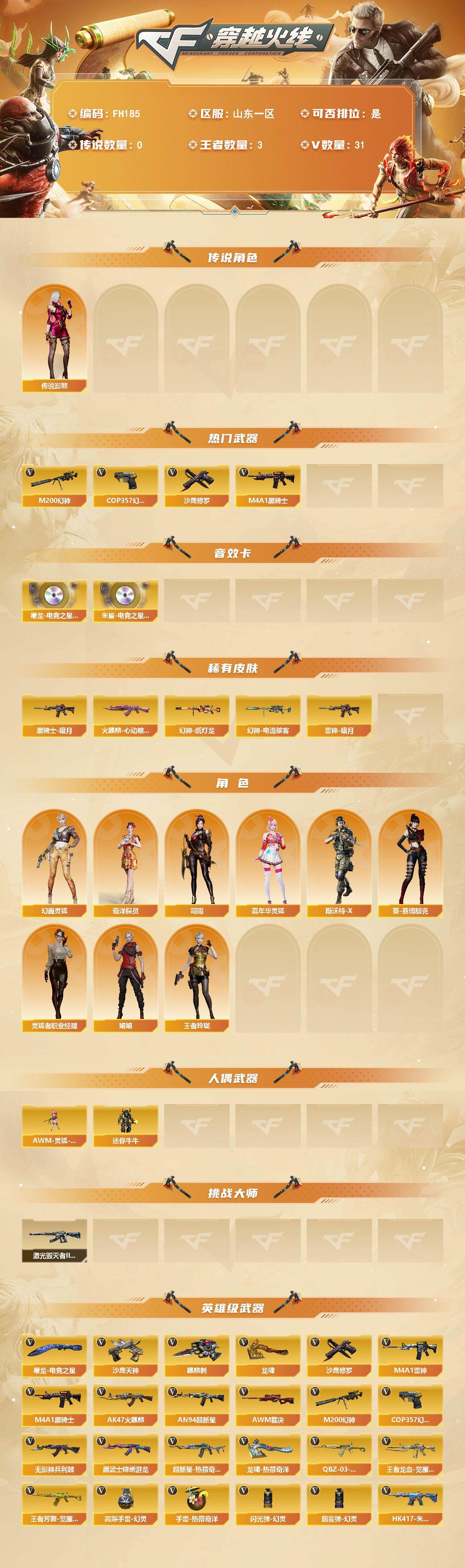 CFQM468322穿越火线账号详情图3