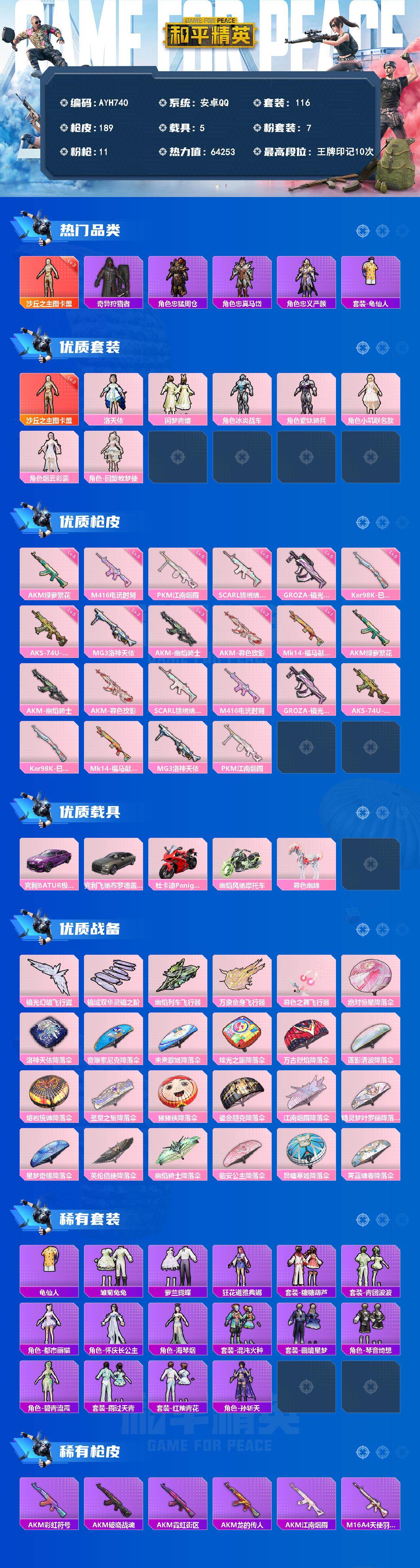 HPLE4154238和平精英账号详情图2