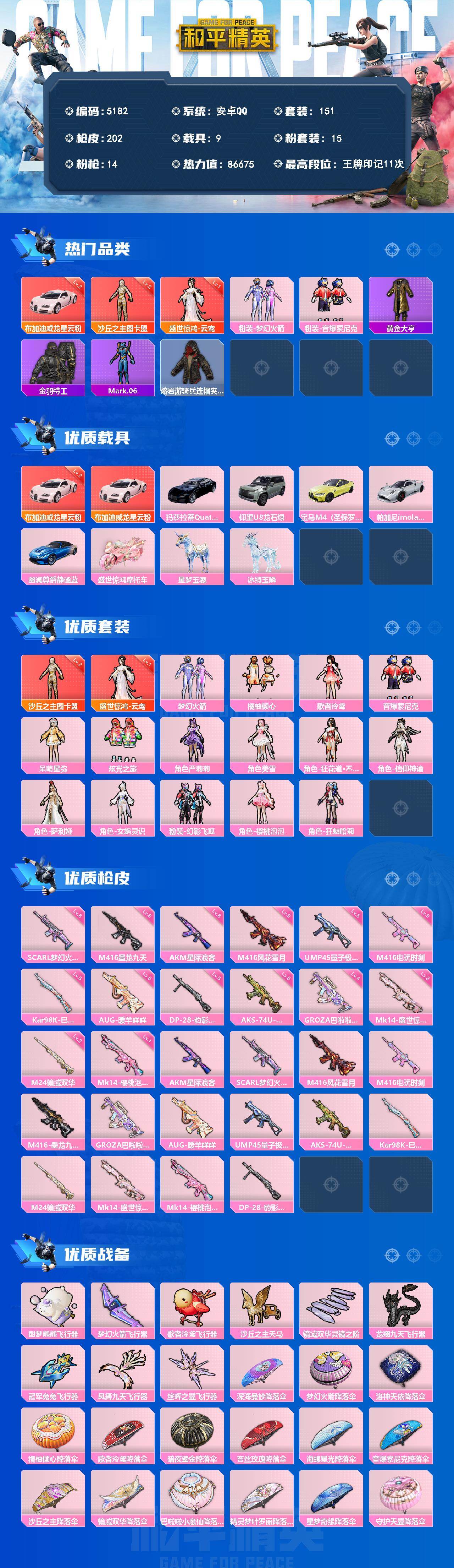 HPLX4155096和平精英账号详情图2