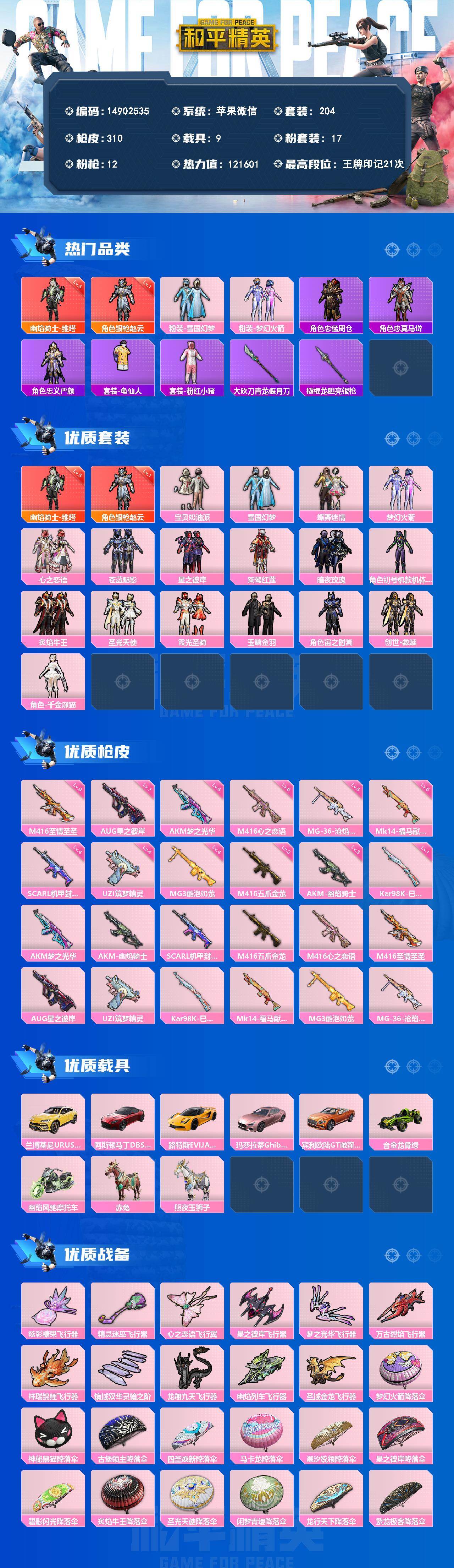 HPQM4152892和平精英账号详情图4