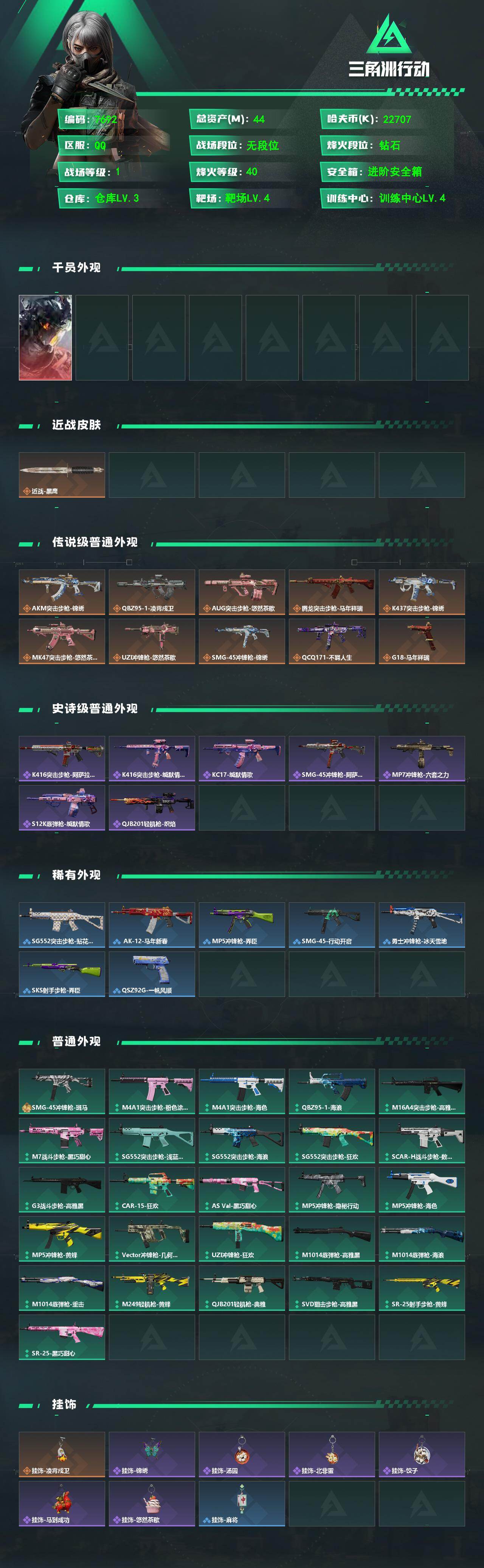 SJZCMW494237三角洲行动账号详情图2