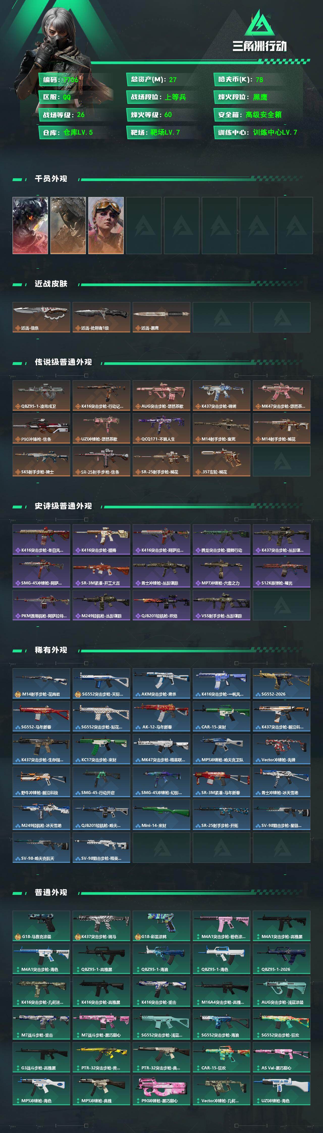 SJZCMW494284三角洲行动账号详情图2