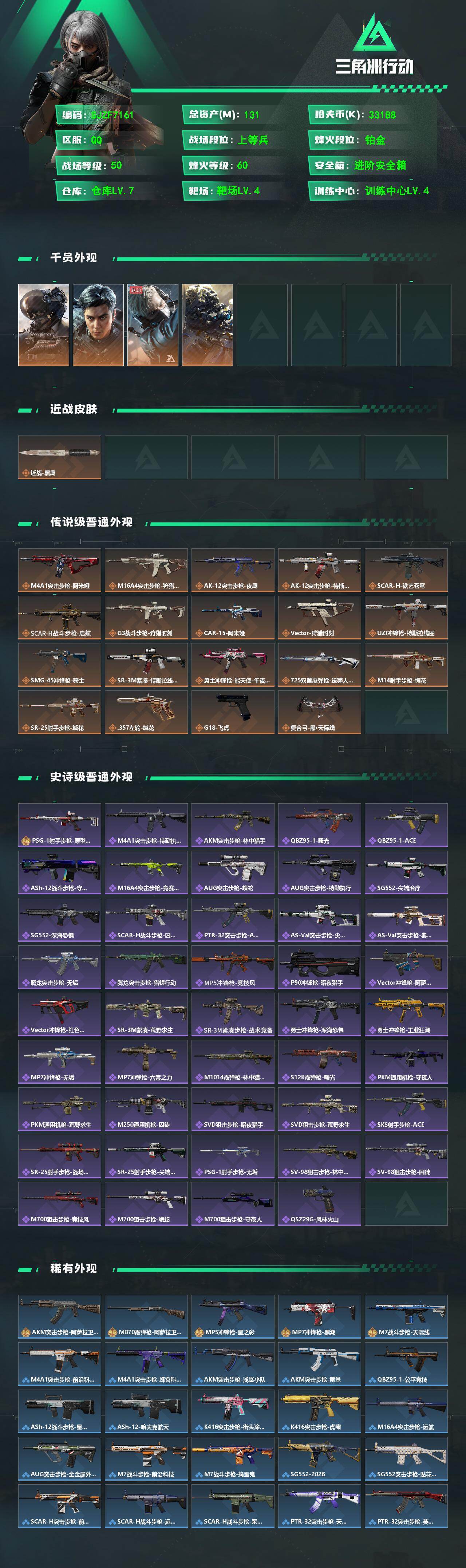 SJZQM485884三角洲行动账号详情图3