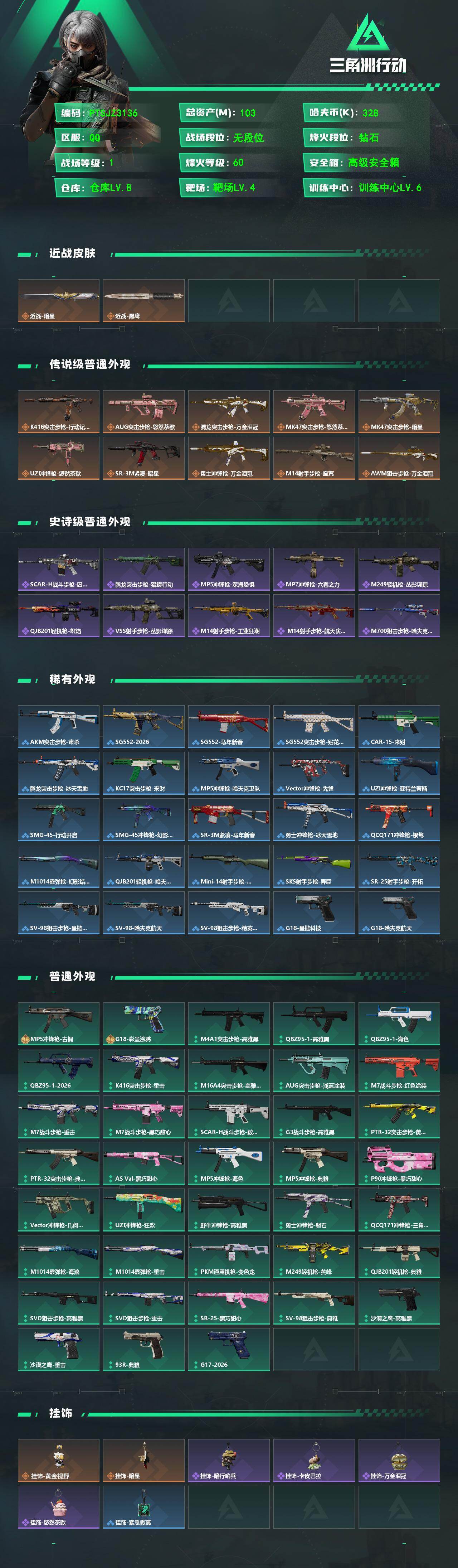 SJZQM485638三角洲行动账号详情图3