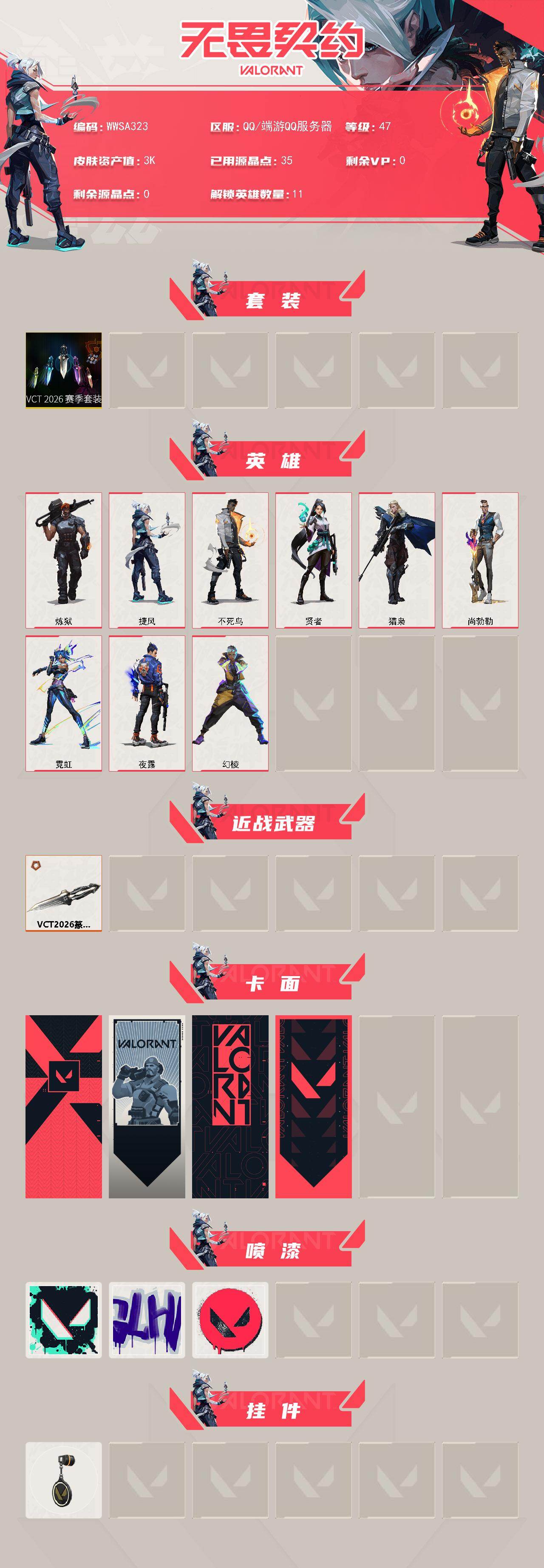 WWQEY426637无畏契约账号详情图2