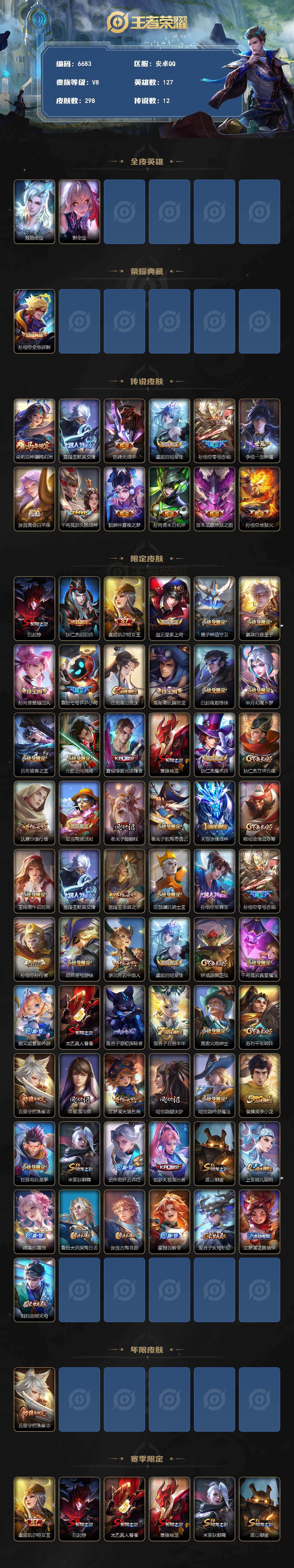 WZLX4274456王者荣耀账号详情图2