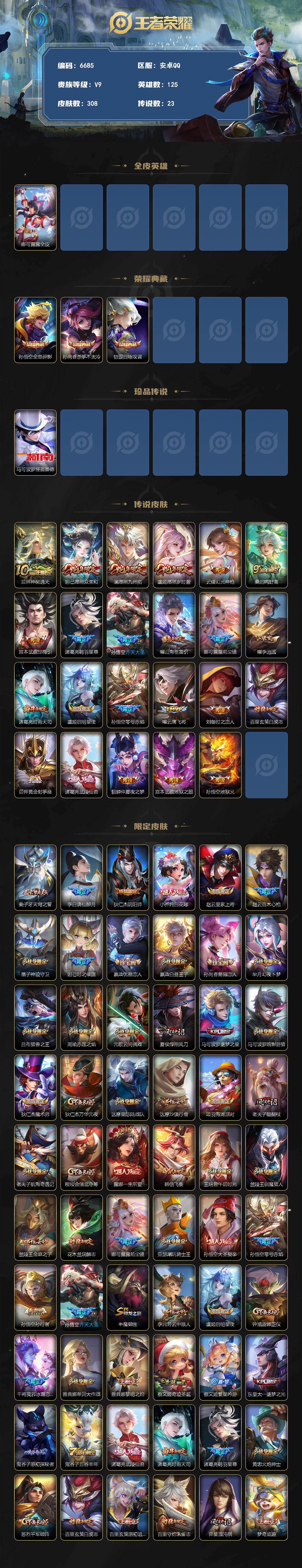 WZLX4274459王者荣耀账号详情图2