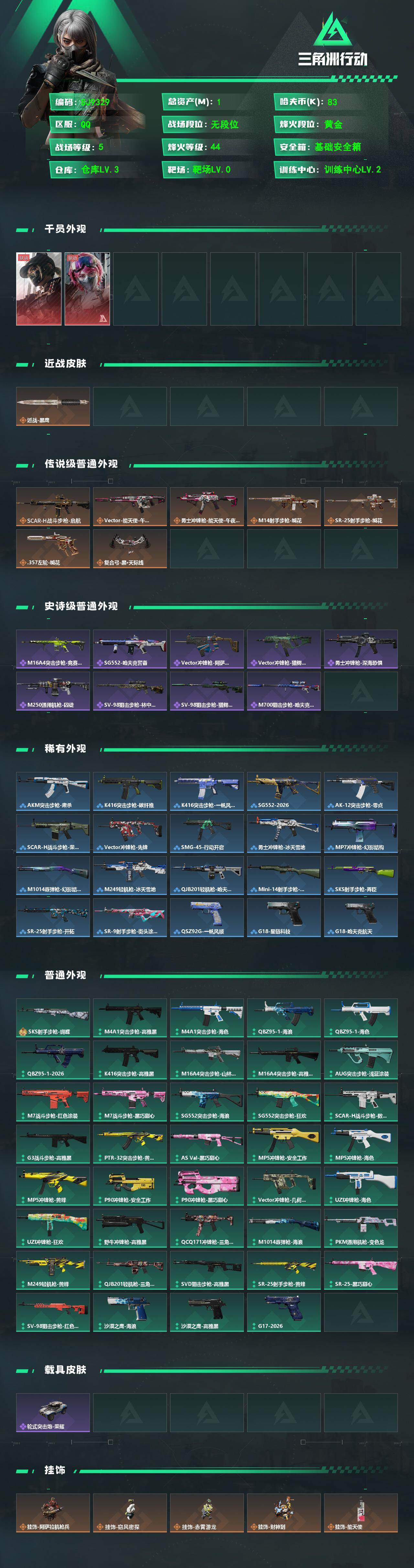 SJZQM484606三角洲行动账号详情图3 SJZQM484606三角洲行动账号详情图3