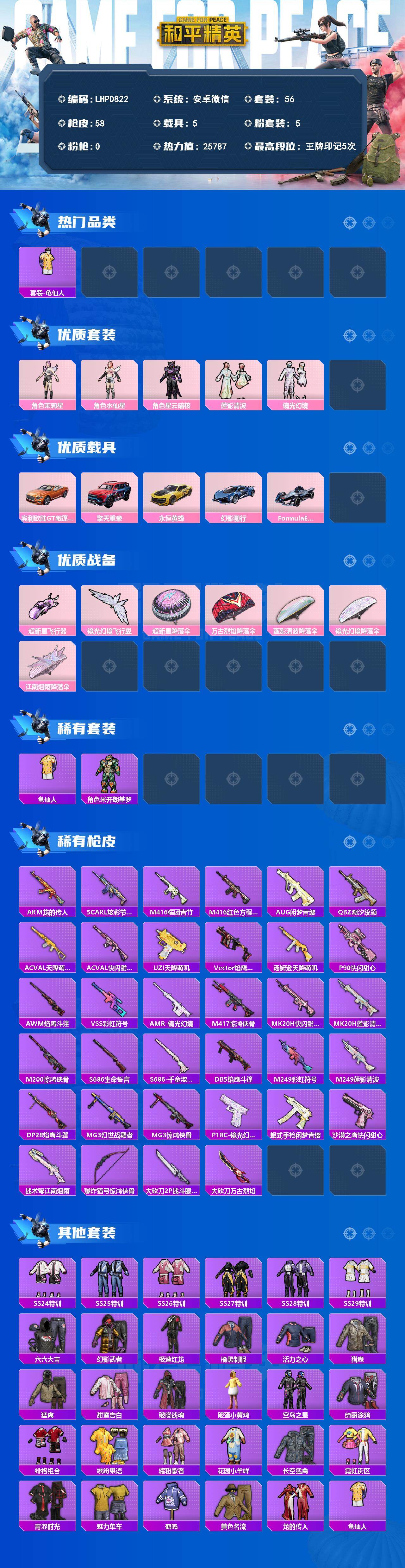 HPLE4154177和平精英账号详情图2